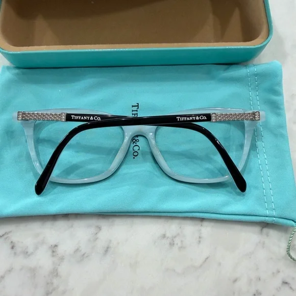 Tiffany & Co. Black, Tiffany Blue & Silver Eyeglasses-NEW! - Picture 2 of 9